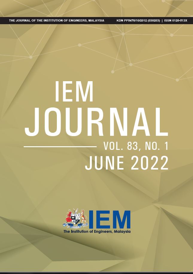 					View Vol. 83 No. 1 (2022): Journal of The Institution of Engineers, Malaysia
				