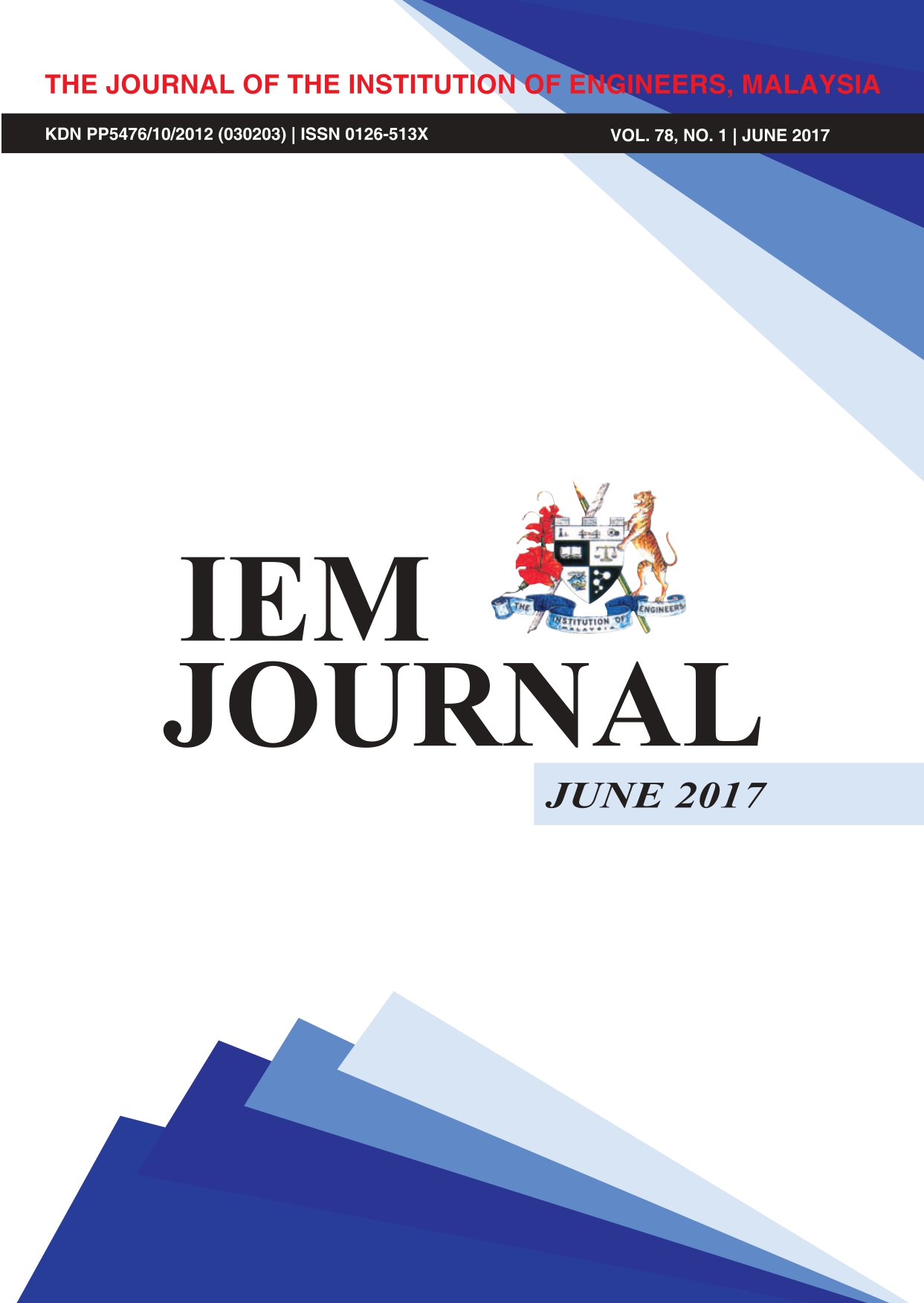 					View Vol. 78 No. 1 (2017): Journal The Institution of Engineers, Malaysia
				